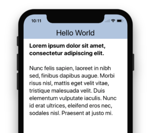 iPhone X with the header positioned correctly