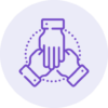united (1) icon of hands in a circle